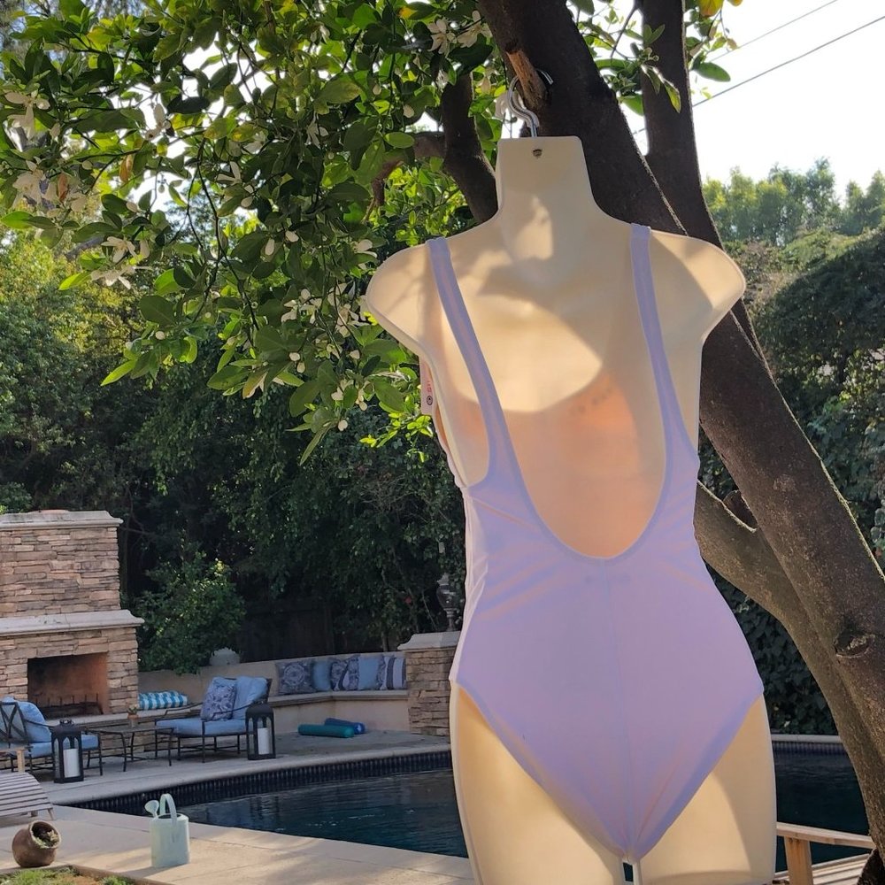 Sundry Anthropologie White Summer Of Love One Piece Swim Suit Size Small - Picture 9 of 15